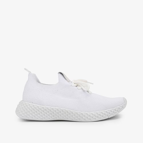 Tênis Branco Knit Cadarço