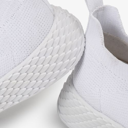 Tênis Branco Knit Cadarço