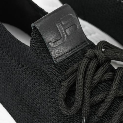 Tênis Preto Solado Branco Knit Cadarço