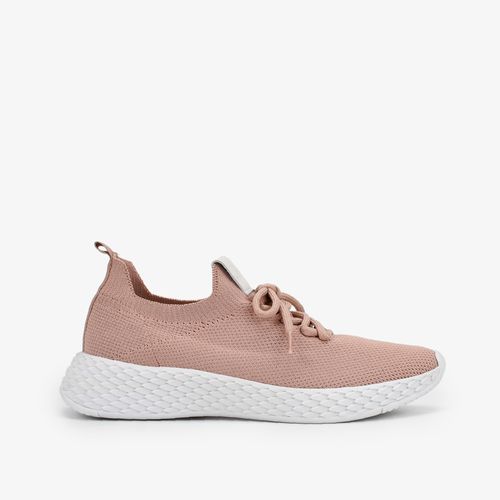 Tênis Nude Anil Solado Branco Knit Cadarço