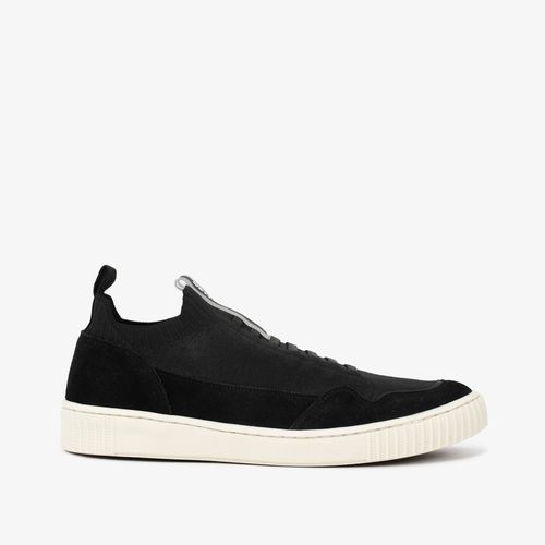 Tênis Masculino Preto Knit Camurça