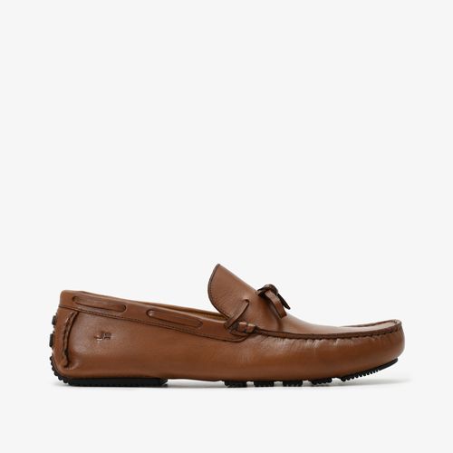 Mocassim Masculino Marrom Caramelo Couro