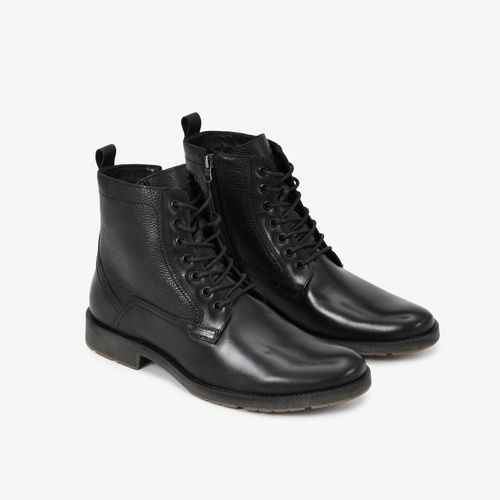 Coturno Masculino Preto Couro