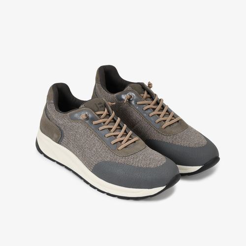 Tênis Masculino Jogger Cinza Tecido