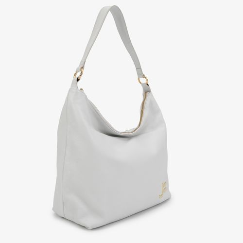 Bolsa Hobo Branco Blanc Grande Couro