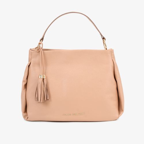 Bolsa Tote Nude Couro Macio