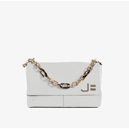 Bolsa De Ombro Branco Blanc Couro Brilhoso