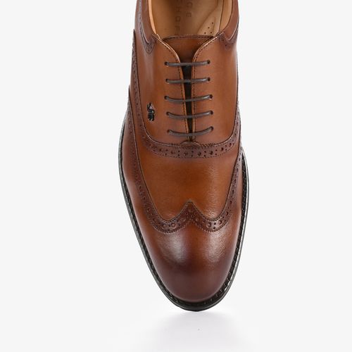 Sapato Social Masculino Couro Caramelo Pespontos Costuras