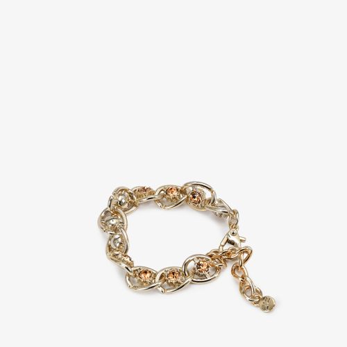 Pulseira Metal Dourado Pedrarias Mandala Jb