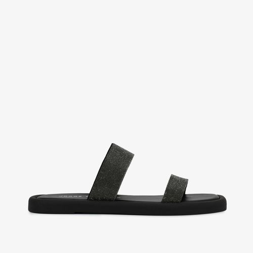 Slide Preto Hotfix Camurça