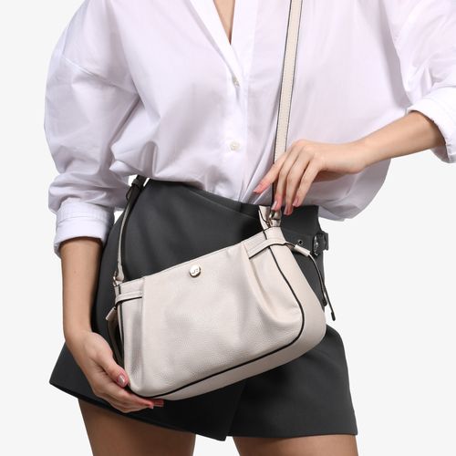 Bolsa Transversal Branco Blanc Couro