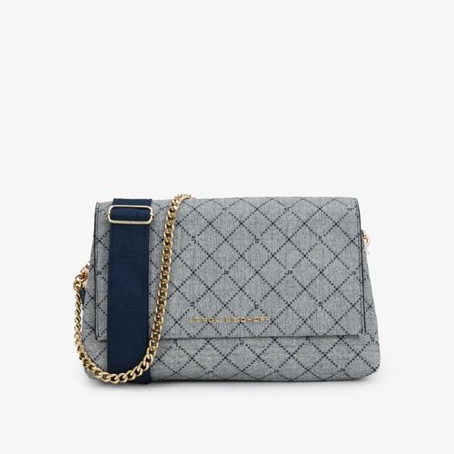 Bolsa Transversal Azul Jeans Monograma JB
