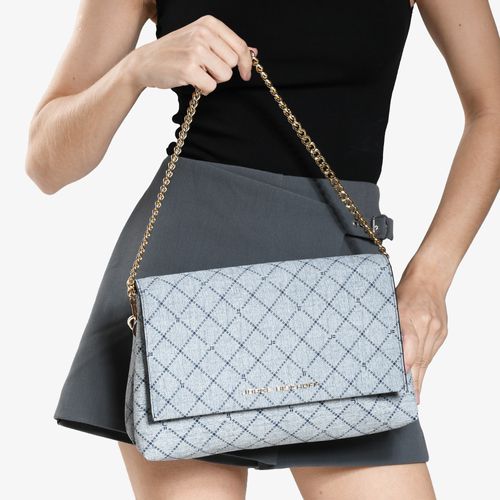 Bolsa Transversal Azul Jeans Monograma JB