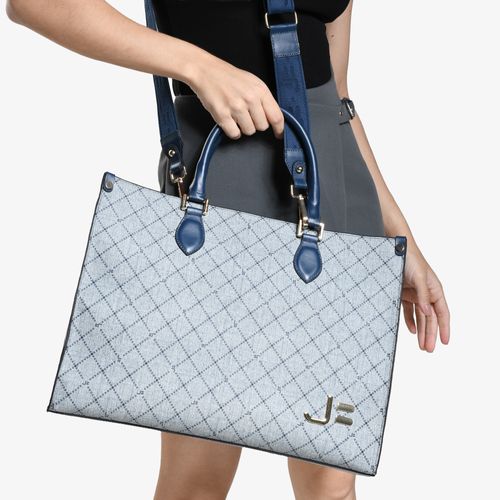 Bolsa Shopping Azul Jeans Monograma JB