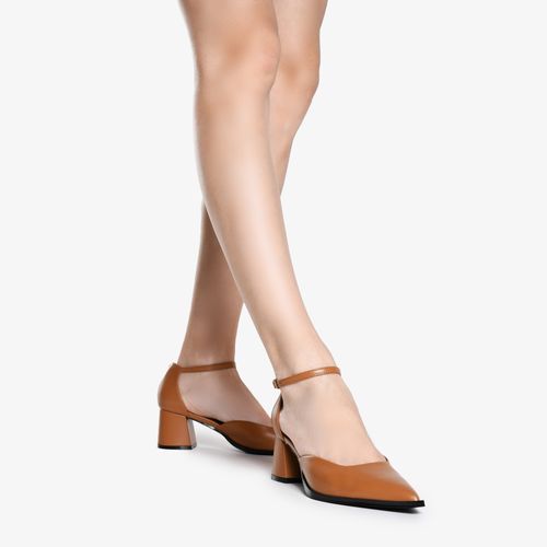 Scarpin Caramelo Licor Couro