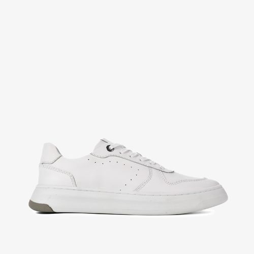 Tênis Masculino Casual Branco Couro