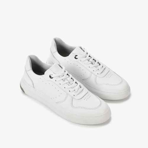 Tênis Masculino Casual Branco Couro