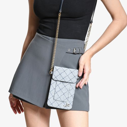 Porta Celular Azul Jeans Monograma Exclusivo