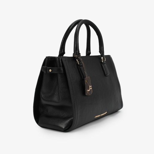 Bolsa Tote Grande Preto Alça Monograma JB