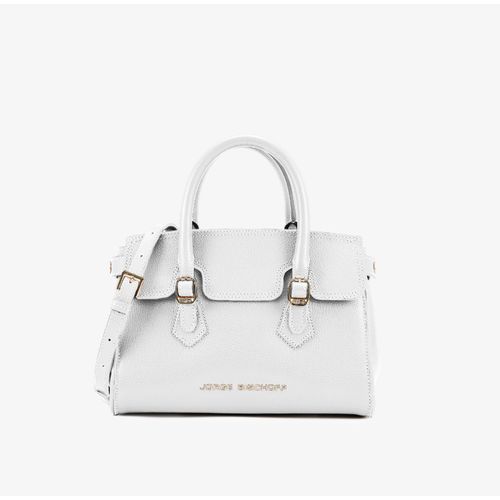 Bolsa Transversal Branco Blanc Fivelas Couro