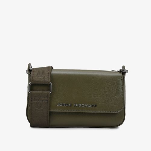 Bolsa Transversal Verde Olive Couro Gorgorão