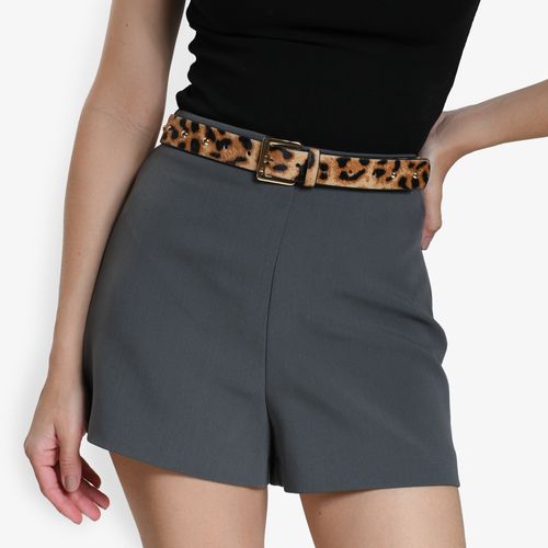 Cinto Animal Print Onça Couro