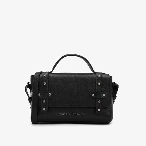 Bolsa Transversal Preto Tachas Couro