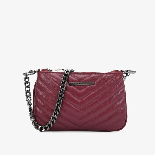 Bolsa Infinita Transversal Vinho Couro