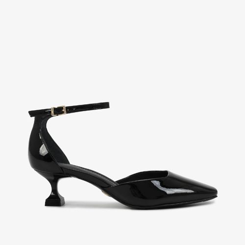 Scarpin Preto Couro Brilhoso