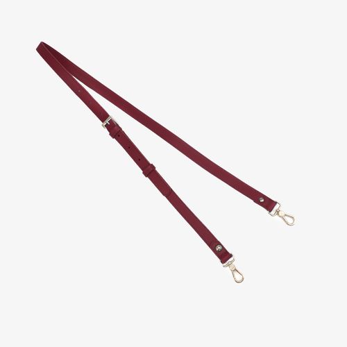 Alça De Bolsa Vinho Dark Cherry Couro