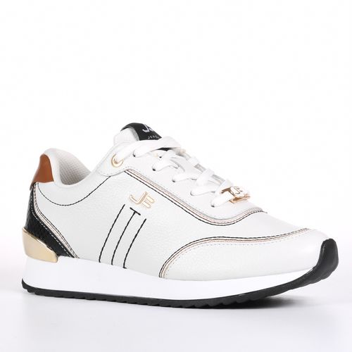 Calçado Fechado Feminino Tênis Couro Floter Fresh Branco