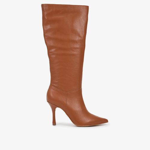 Bota Caramelo Canela Cano Longo Couro