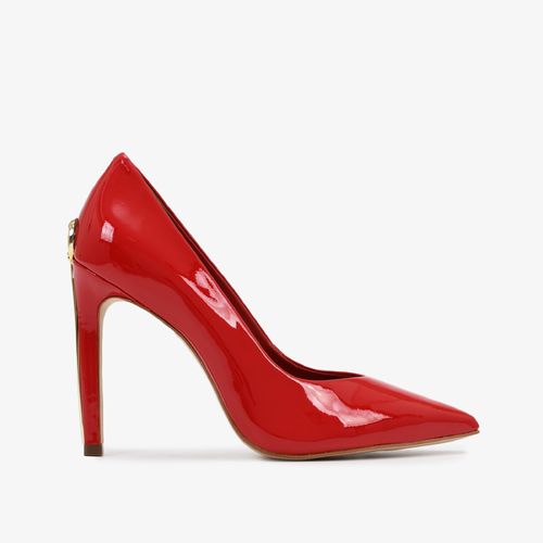 Scarpin Salto Alto Vermelho Rubi Couro Verniz