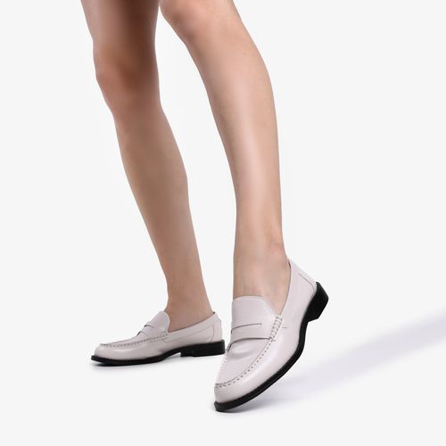 Loafer Branco Blanc Couro