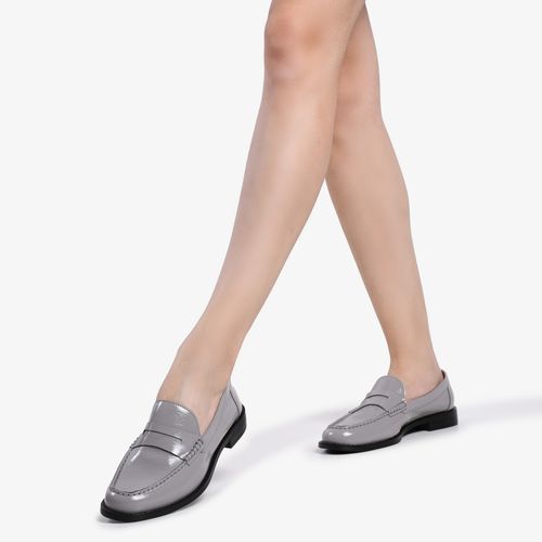Loafer Cinza Alasca Couro