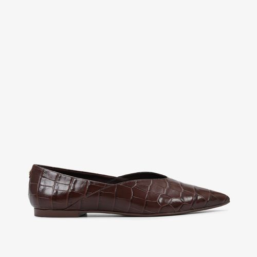 Sapatilha Marrom Florença Couro Crocco