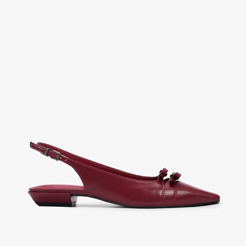 Slingback Vinho Dark Cherry Couro
