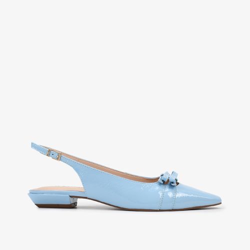 Slingback Azul Malta Couro