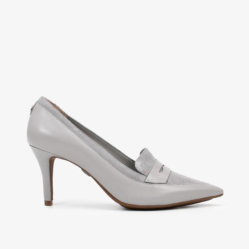Scarpin Cinza Alasca Couro
