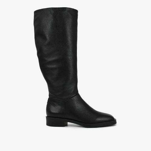 Bota Preto Cano Alto Couro
