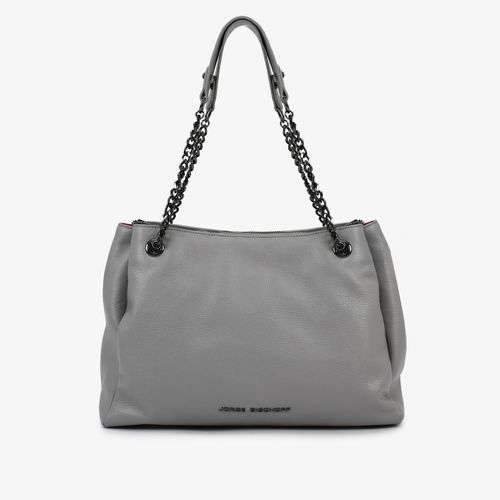 Bolsa De Ombro Jb Cinza Alasca Couro