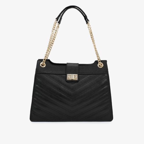Bolsa De Ombro Preto Couro