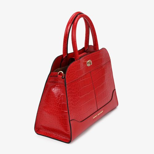 Bolsa Tote Vermelho Rubi Couro Crocco