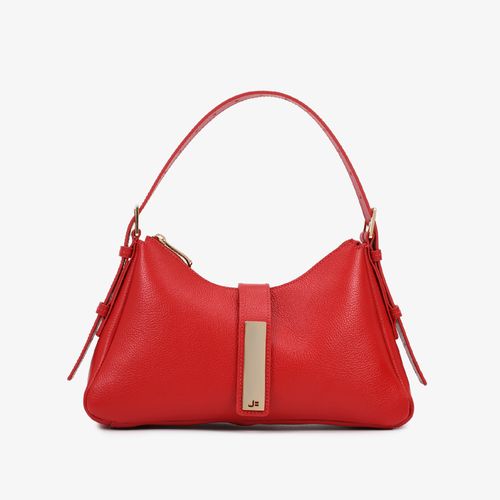 Bolsa Transversal Vermelho Rubi Couro