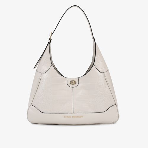 Bolsa Hobo Branco Blanc Couro Crocco