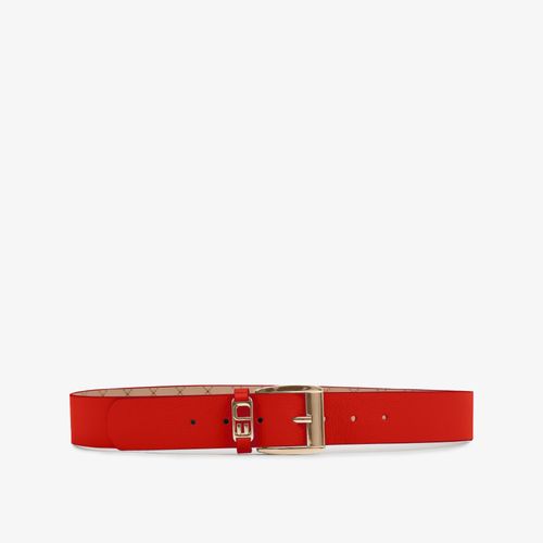 Cinto Vermelho Rubi Couro