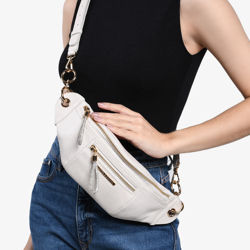 Belt Bag Branco Blanc Couro