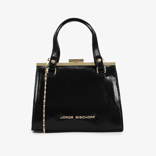 Bolsa Transversal Preto Couro