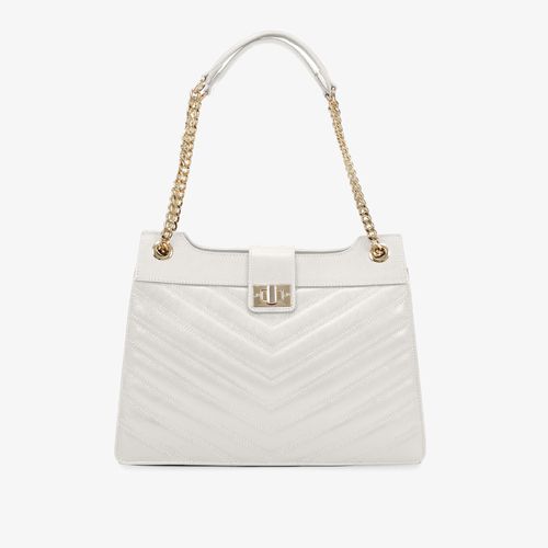 Bolsa De Ombro Branco Blanc Couro
