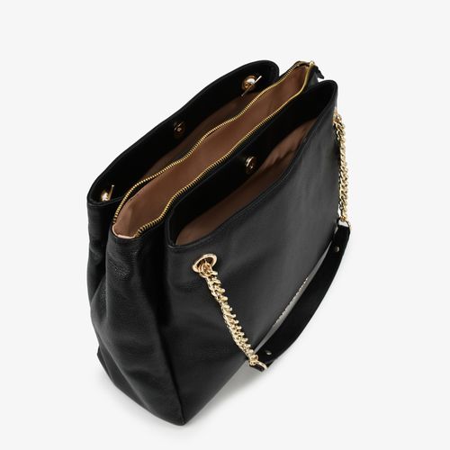 Bolsa De Ombro Preto Couro